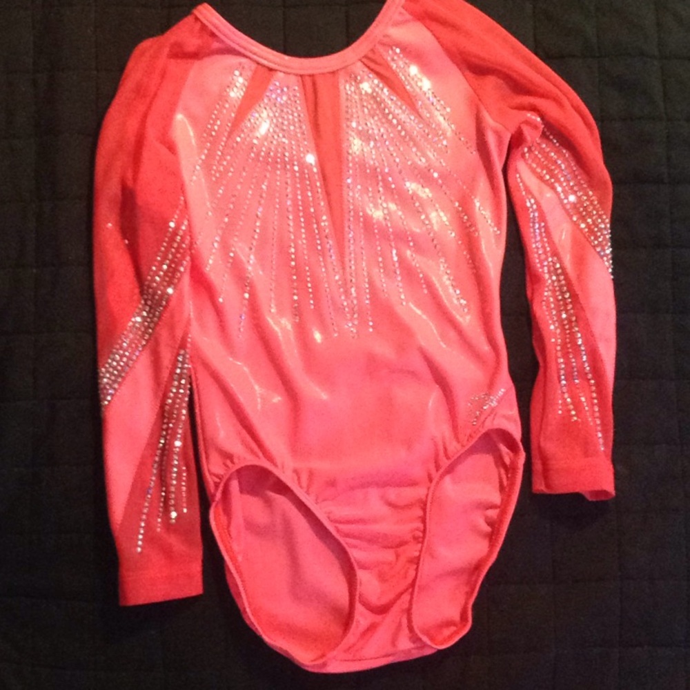Pink GK gymnastics leotard -adult extra small